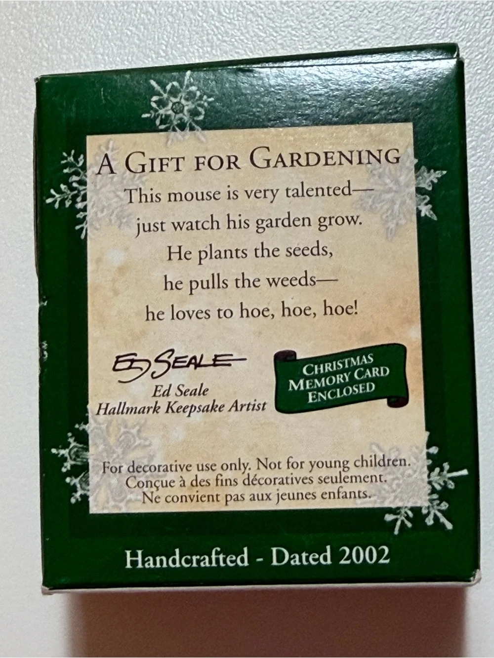 Vintage 2002 Hallmark Keepsake Miniature Ornament 